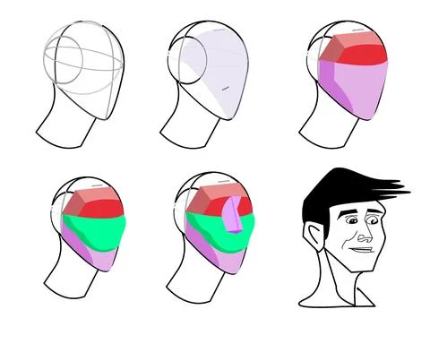 Hand skecth face Stock Illustration