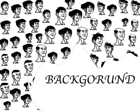 Hand skecth face Stock Illustration