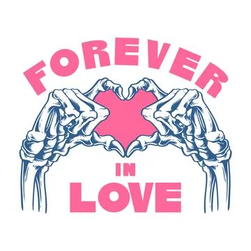 Hand skeleton heart Stock Illustration