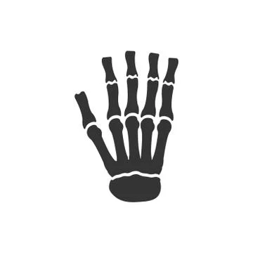 Hand Skeleton Icon Stock Illustration