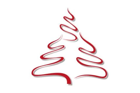 Hand sketch Christmas tree. Vector illustration Stock Illustration