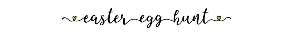 Hand sketched EASTER EGG HUNT quote as banner. Lettering for poster, label Stock Illustration