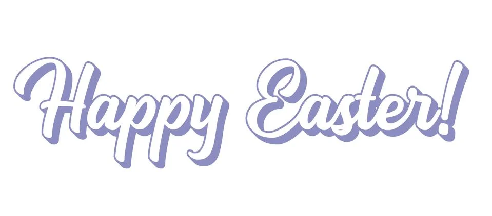 Hand sketched HAPPY EASTER quote as banner. Lettering for poster, label, sticker Stock Illustration