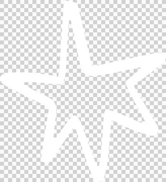 Hand-sketched star doodle is floating on transparent background, sketch-style 库存插图