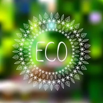 Hand-sketched typographic elements on blurred background Ilustración de archivo