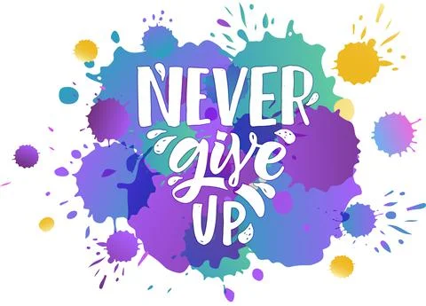 Hand sketched vector illustration with lettering typography quote. Motivational Stock Illustration