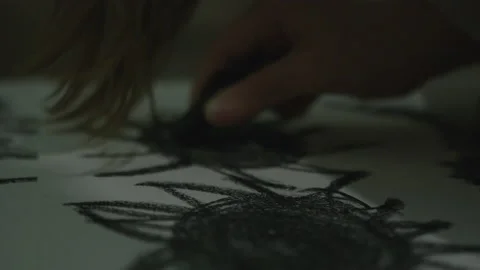 Hand Sketching With Black 스톡 동영상 208748079