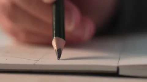 Hand sketching, pencil strokes on page. Stock Footage 264287327