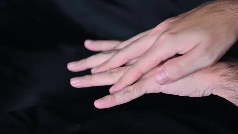 Hand Skin Irritation and Itching Concept with Palm Scratching Stock Footage 337785172