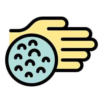 Hand skin problem icon vector flat Stock Illustration