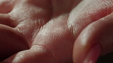 Hand skin texture close-up. Arm surface macro shooting. Body and healthcare 스톡 동영상 170162826