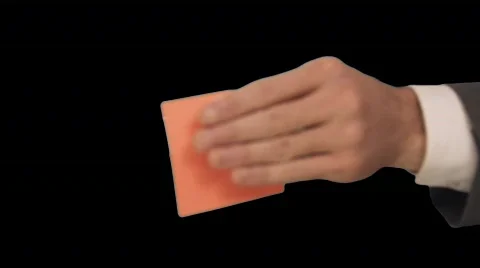 Hand Slaps Note Stock Footage 754649