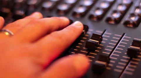 Hand sliding light board Stock Footage 33741603