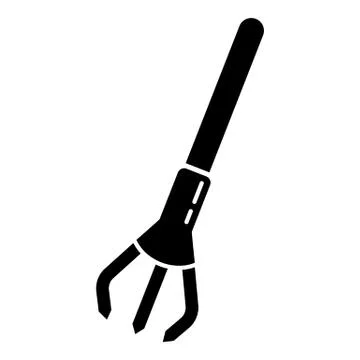 Hand small rake icon, simple style Stock Illustration