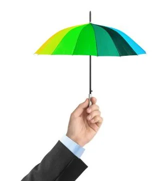 Hand with small umbrella Foto stock