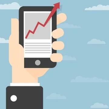 Hand Smart Phone Stock Illustration