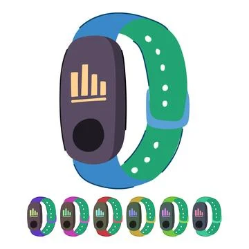 Hand smart watch vector cartoon graphic Stock Illustration