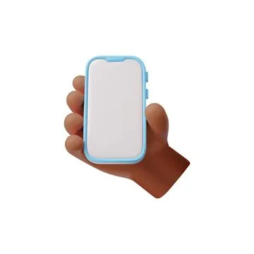 Hand with smartphone 3D vector icon illustration Illustrazione stock
