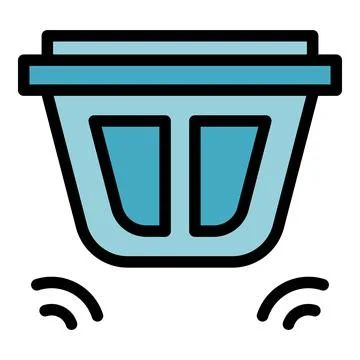 Hand smoke detector icon vector flat Stock Illustration