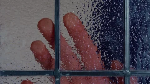 Hand smooth movement through a window 動画素材 321551664