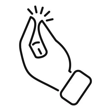 Hand snapping fingers creating spark, easy concept, simple idea Illustrazione stock