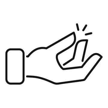 Hand snapping fingers creating spark icon vector illustration Illustrazione stock