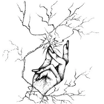 Hand snapping fingers Stock Illustration