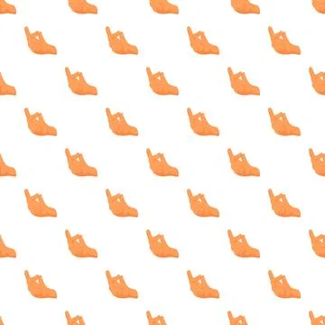 Hand snapping fingers repeating seamlessly pattern background Illustrazione stock
