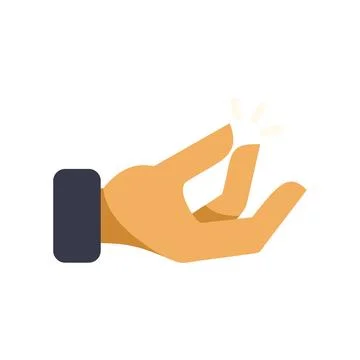Hand snapping fingers showing easy solution or idea Stock Illustration