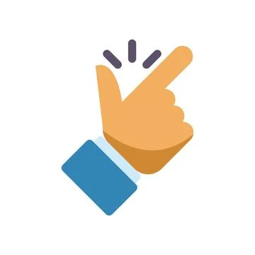 Hand snapping fingers showing quick and easy solution 스톡 일러스트
