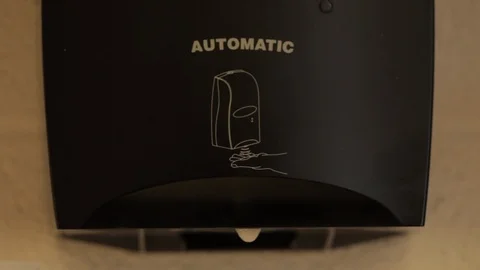 Hand Soap Dispenser on Wall Stock Footage 109624798