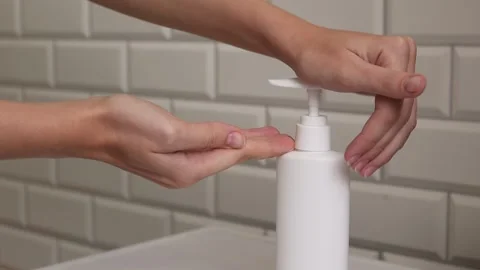 Hand Soap Pumping From Bottle. Stock Footage 219673626