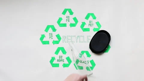 Hand sorting waste of different material. Stock Footage 293545955