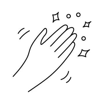 Hand with sparkle effect. Cleanliness and hygiene concept for health and sani Stock Illustration