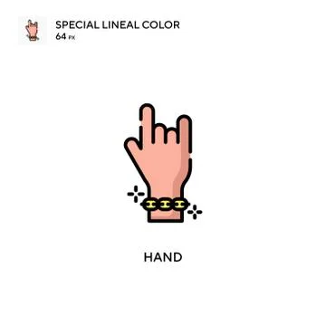 Hand Special lineal color icon. Illustration symbol design template for web m Stock Illustration