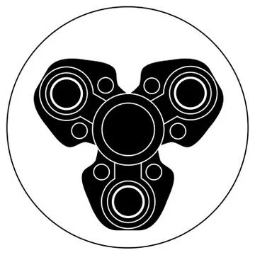 Hand spinner with circles Stock Illustration