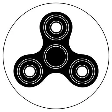 Hand-spinner is of classical shape Stock Illustration