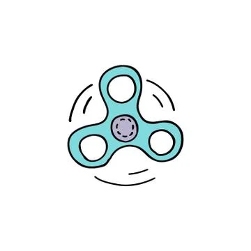 Hand spinner doodle icon, vector illustration Stock Illustration