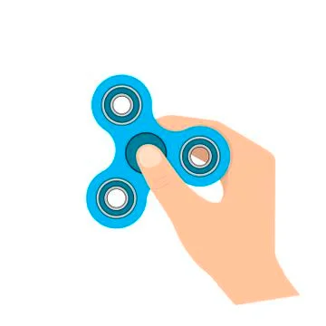Hand spinner in the hand. Vector illustration. Stock Illustration