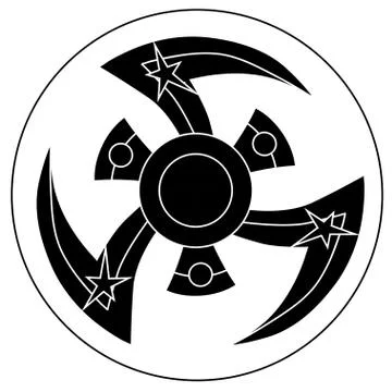 Hand spinner with pointed blades Stock Illustration