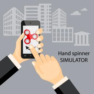 Hand spinner simulator Stock Illustration