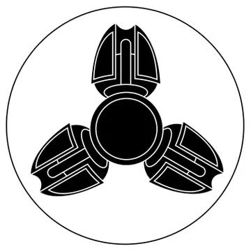 Hand spinner with three blades Stock Illustration