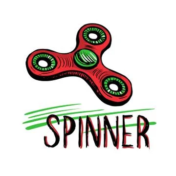 Hand spinner tricks Stock Illustration