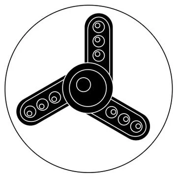 Hand spinner with white balls Stock Illustration