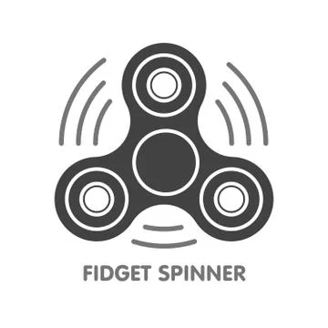 Hand Spinners emblem on white background. Vector logo template illustration 库存插图