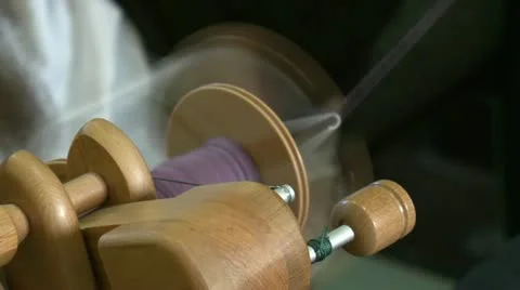 Hand spinning loom Stock Footage 18035139