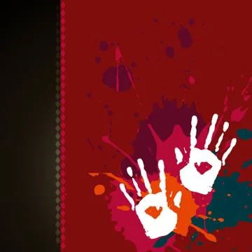 Hand splash background Illustrazione stock