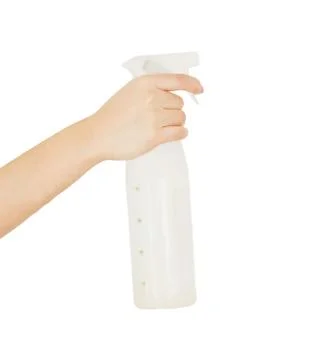 Hand spray closeup Stock Photos