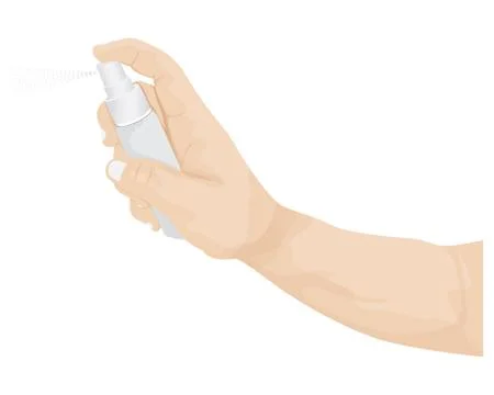 Hand with spray vector design Stock Illustration