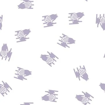 Hand spreading cream glyph vector seamless pattern 스톡 일러스트